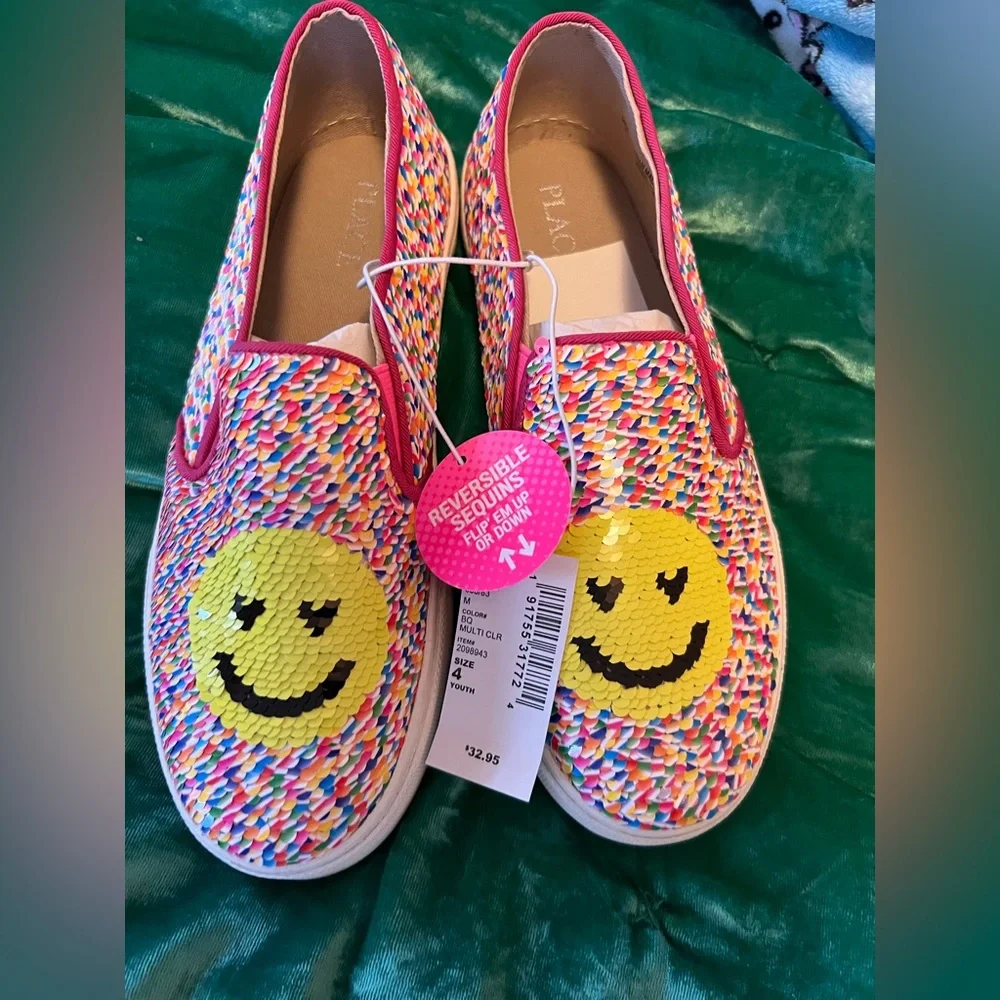 New Children’s Place Reversible  Sequin Slip On  Sneakers -NWT